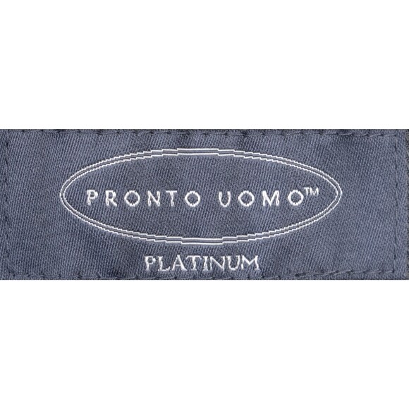 Pronto Uomo 2-Buttn Platinum Charcoal Blazer Wool Sport Coat Suit Jacket Sz 50L - Picture 10 of 13